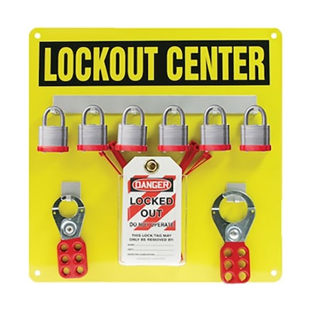 Panduit Lockout, 6-Padlock Alum Board Kit, 14.00 PSL-1009